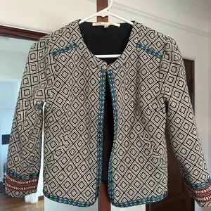 Lovers + Friends Patterned Blazer - Black, White, Blue, Red